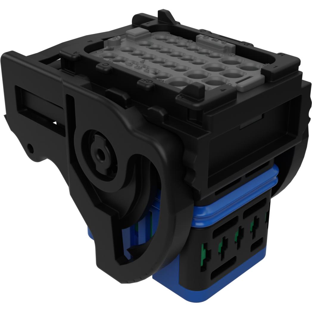 Molex-64319-1216 Connector Discrete Wire Housing Conn Housing RCP 32 POS 2.54mm/3.7mm Crimp ST Cable Mount Blue Carton