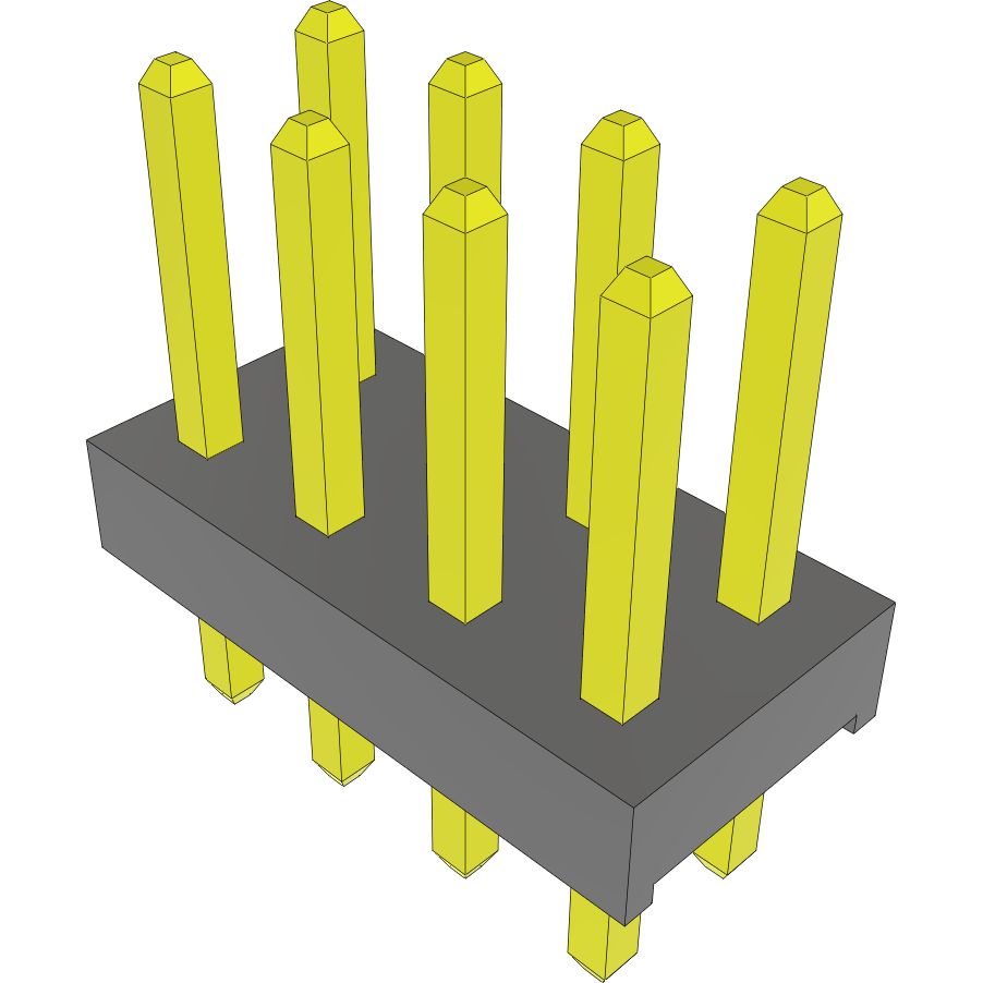 Samtec-MTMM-104-04-L-D-175 Steckverbinderleisten und Leiterplattenbuchsen Conn Unshrouded Header HDR 8 POS 2mm Solder ST Top Entry Thru-Hole Bulk