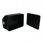 Black Acrylonitrile Butadiene Styrene Bracket Mount UL94-5VA Enclosure