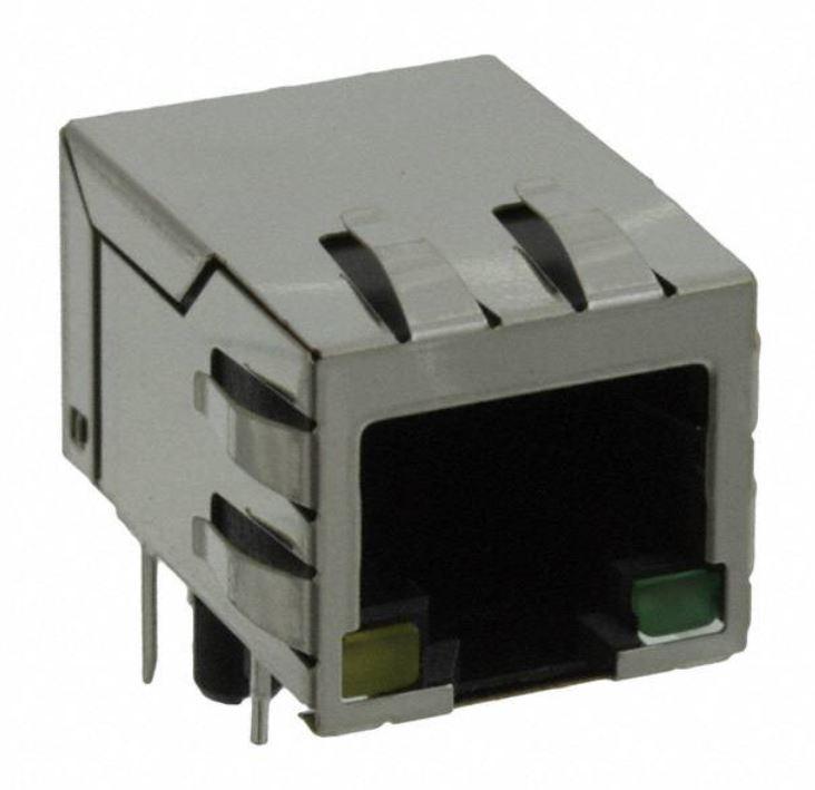 Stewart Connector-SS74800-132F Steckverbinder, Telefon und Telekommunikation Conn RJ-45 F 8 POS 1.27mm Solder RA Thru-Hole 12 Terminal 1 Port Cat 5 Tray
