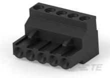 TE Connectivity-4-796641-2 连接器接线板 Conn Terminal Block F 5 POS 5mm Screw RA Cable Mount 15A/Contact