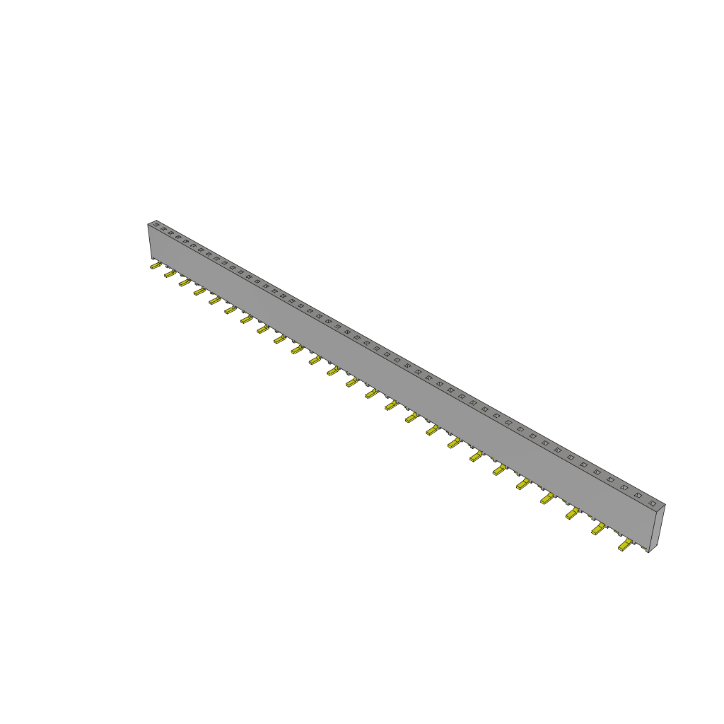 Samtec-SSW-150-22-S-S-VS Cabezales del conector y receptáculos PCB Conn Socket Strip SKT 50 POS 2.54mm Solder ST Top Entry SMD Tube