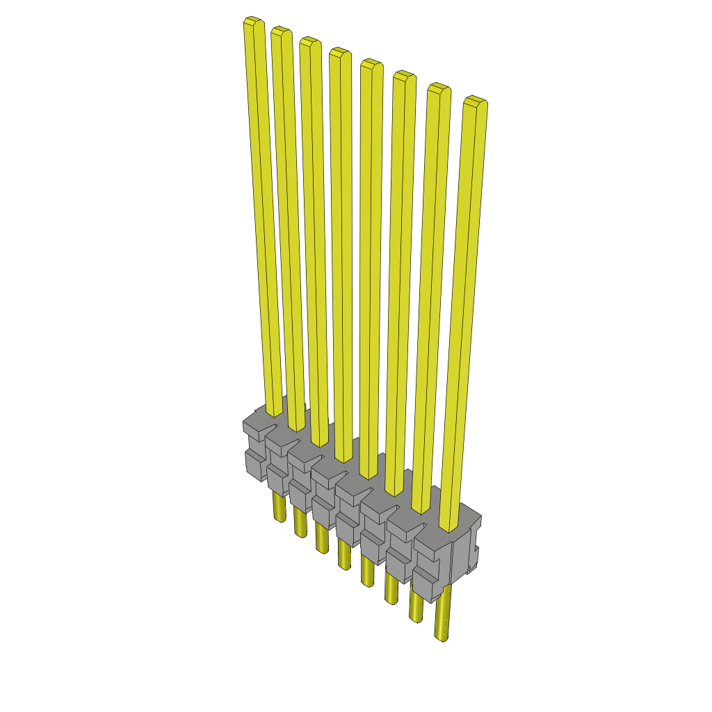 Samtec-TMS-108-60-L-S Piastre connettori e prese PCB Conn Unshrouded Header HDR 8 POS 1.27mm Solder ST Top Entry Thru-Hole Tube