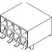 Molex-0719790205 Steckverbinderleisten und Leiterplattenbuchsen Conn Socket Strip RCP 10 POS 2.54mm Solder RA Side Entry SMD C-Grid Tube