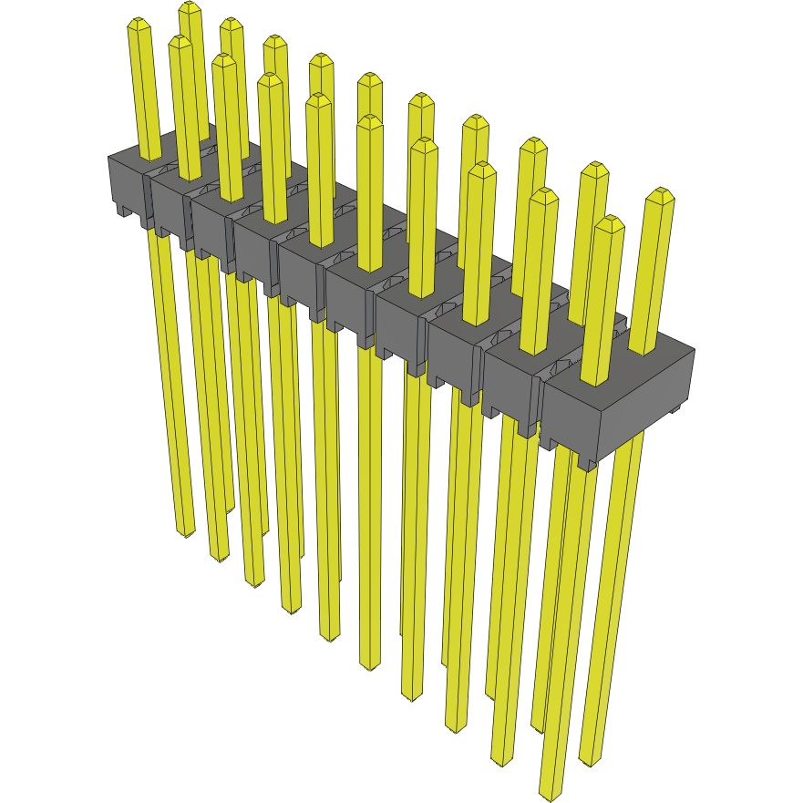 Samtec-HTSW-110-12-G-D Steckverbinderleisten und Leiterplattenbuchsen Conn Unshrouded Header HDR 20 POS 2.54mm Solder ST Top Entry Thru-Hole Bulk