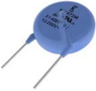 KEMET Corporation-C795U103MYVDBAWL25 单层陶瓷电容器 Cap Ceramic Suppression X1/Y2 0.01uF 400VAC/250VAC Y5V 20%( 16 X 5mm) Radial Disc 5mm 125°C Bag