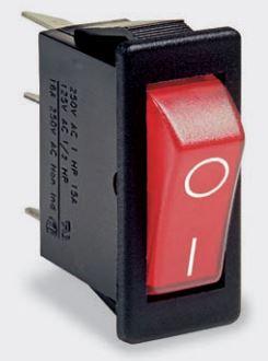 Bulgin Components PLC-C5503AABR7 Switch Rocker Switch Rocker ON OFF SPST Quick Connect Curved Rocker 16A 250VAC 745.7VA