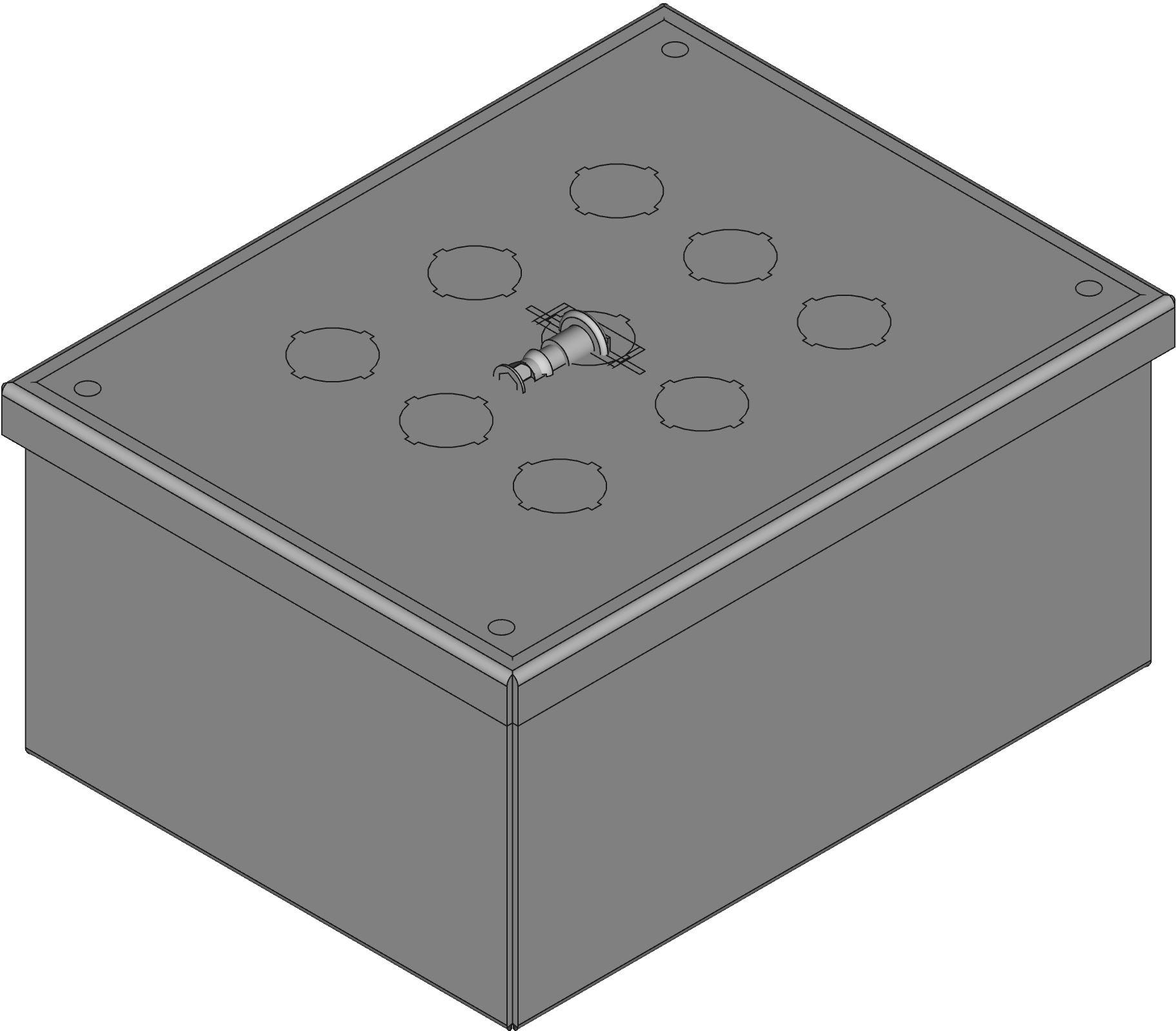 Hammond Manufacturing-MPB9 Scatole, contenitori e rack Gray Mild Steel Wall Mount Pushbutton Enclosure