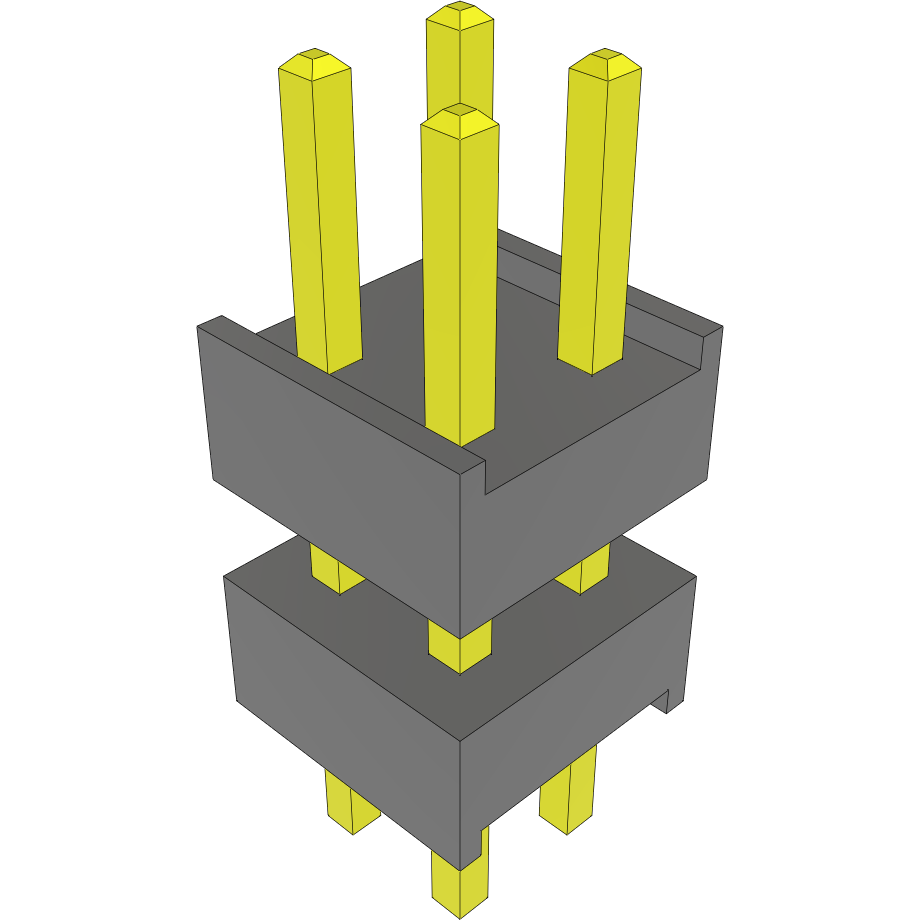 Samtec-DW-02-08-L-D-270 Piastre connettori e prese PCB Conn Board Stacker HDR 4 POS 2.54mm Solder ST Top Entry Thru-Hole Bulk