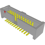 Conn Shrouded Header HDR 24 POS 1.27mm Solder ST SMD T/R