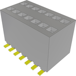 Conn Socket Strip SKT 14 POS 1.27mm Solder ST Top Entry SMD Tube