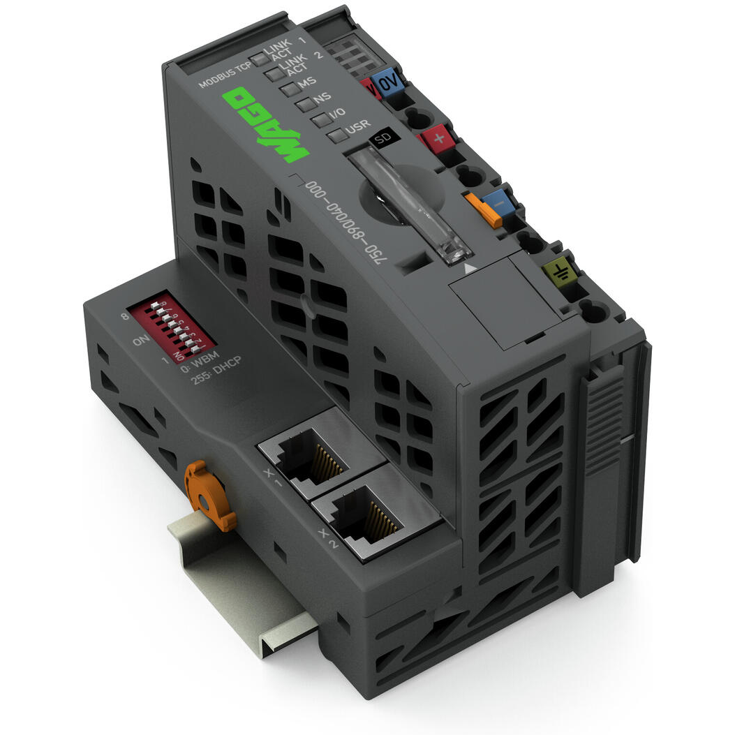 WAGO-750-890/040-000 Spezialisierte Schnittstellen Controller Modbus TCP, 4th generation, 2 x ETHERNET