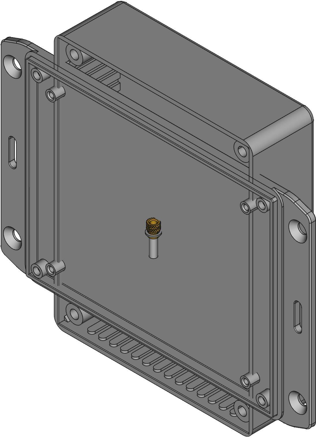Hammond Manufacturing-1591GFLGY 箱、罩及架 Light Gray Acrylonitrile Butadiene Styrene Flange Mount General Purpose Enclosure