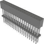Conn Elevated Socket SKT 40 POS 2mm Solder ST Top Entry Thru-Hole Tube