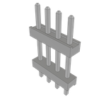 Conn Board Stacker HDR 4 POS 2mm Solder ST Top Entry Thru-Hole Bulk