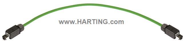 HARTING-09457011123 null Cable Assembly Round 1.5m 22AWG RJ-45 to RJ-45 4 to 4 POS M-M
