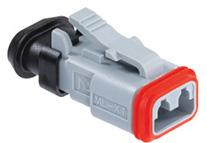 Molex-93445-6612 Einzeladersteckverbinder, Gehäuse ML-XT™ Sealed 12 Circuit Plug Housing with Heat shrink, Pre-Assembled with Large Rear Seal and Cover, Keying Option A, Grey