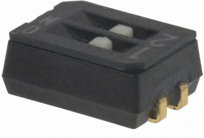NIDEC Copal Electronics-CHS-04TB Switch Slide Switch Slide OFF ON 4PST Recessed Slide 0.1A 24VDC Gull Wing SMD T/R