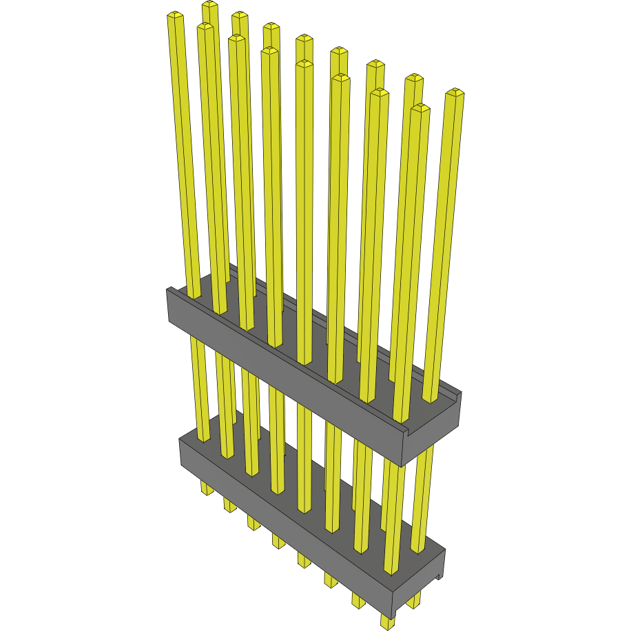 Samtec-DW-08-14-G-D-600 Cabezales del conector y receptáculos PCB Conn Board Stacker HDR 16 POS 2.54mm Solder ST Top Entry Thru-Hole Bulk