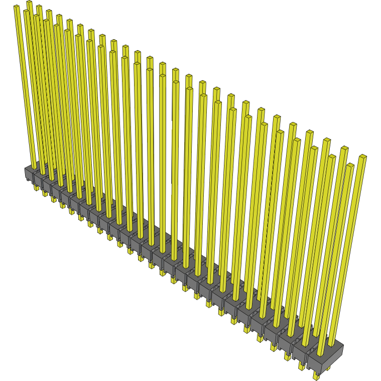 Samtec-MTSW-126-21-G-D-1240 Steckverbinderleisten und Leiterplattenbuchsen Conn Unshrouded Header HDR 52 POS 2.54mm Solder ST Top Entry Thru-Hole Bulk