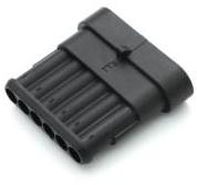 ADAM TECH-DMB-DMSS06 Einzeladersteckverbinder, Gehäuse Conn Housing M 6 POS 6mm Crimp ST Cable Mount Black