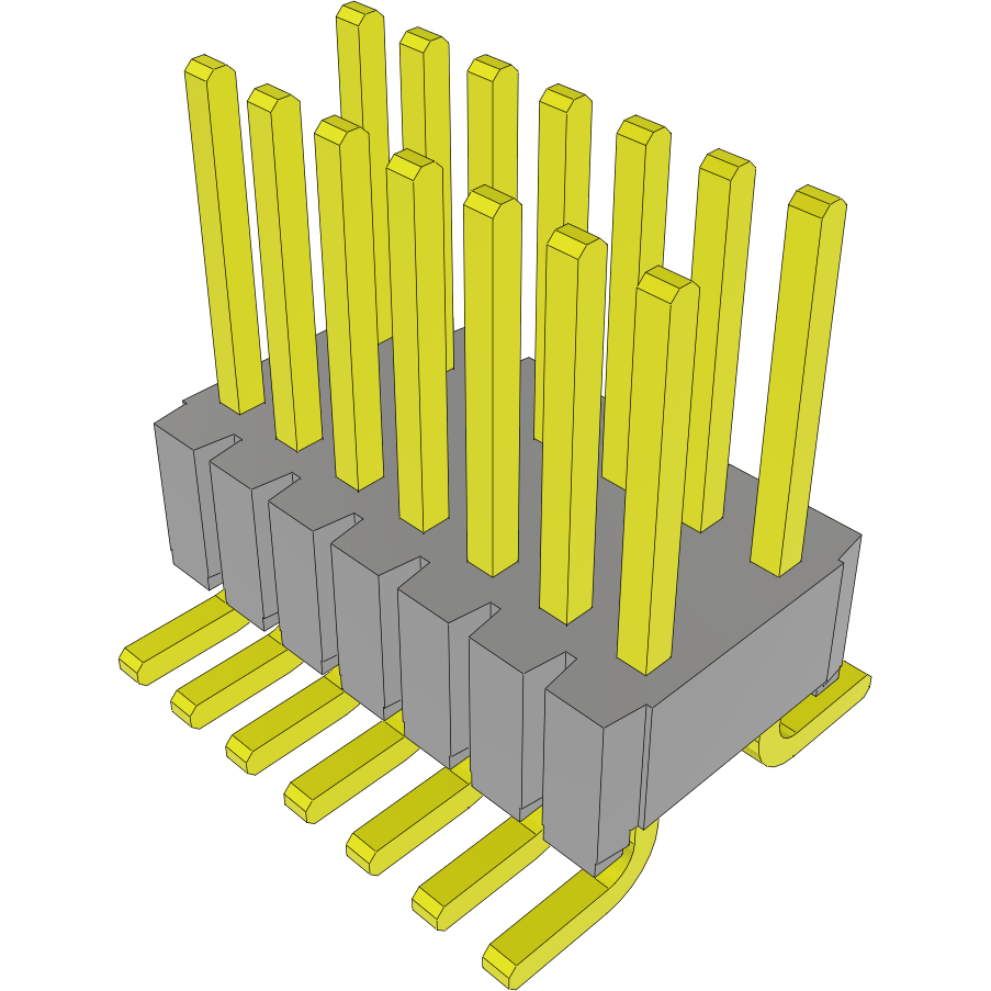Samtec-HTMS-107-52-S-D-SM Connector Headers and PCB Receptacles Conn Unshrouded Header HDR 14 POS 1.27mm Solder ST Top Entry SMD Tube