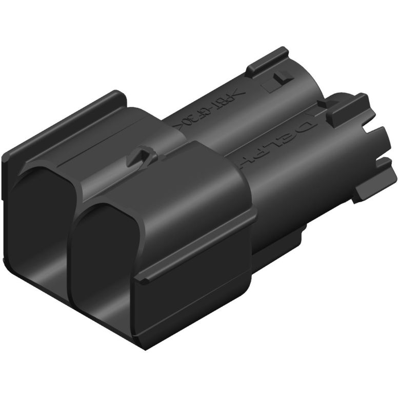 Delphi-13849747 分立接线罩连接器 Conn Housing M 2 POS Crimp ST Panel Mount Black