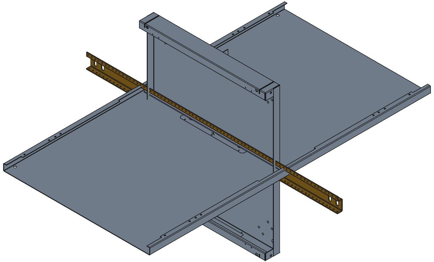 Hammond Manufacturing-REFK1904224LG1 Kästen, Gehäuse und Gestelle Light Gray Steel DIN Rail Desktop Rack Cabinet