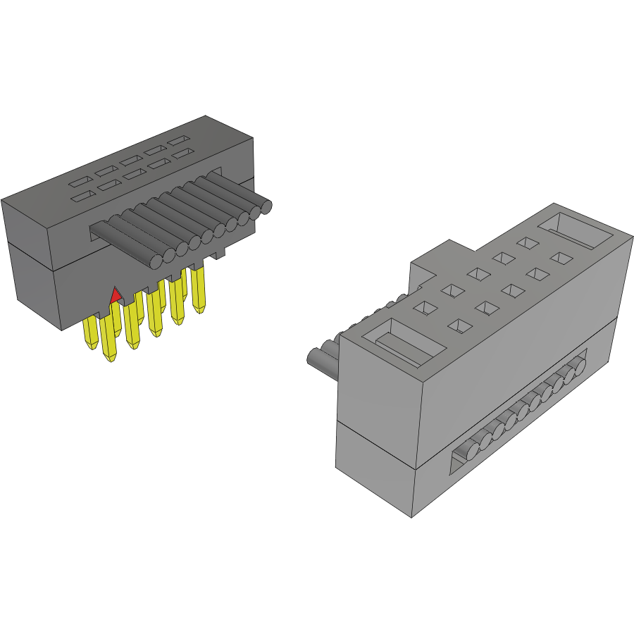 Samtec-FFMD-05-T-09.30-01-N-R  Cable Assembly 0.236m 30AWG 1.27mm 10 to 10 POS IDC Connector to IDC Connector F-M TIGER EYE™ Clamshell