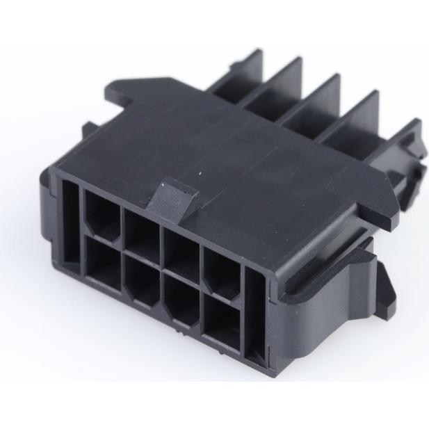 Molex-1727670108 Custodia filo connettore dedicato Conn Housing PL 8 POS 4.2mm Crimp ST Panel Mount Black Mini-Fit TPA2 Bag