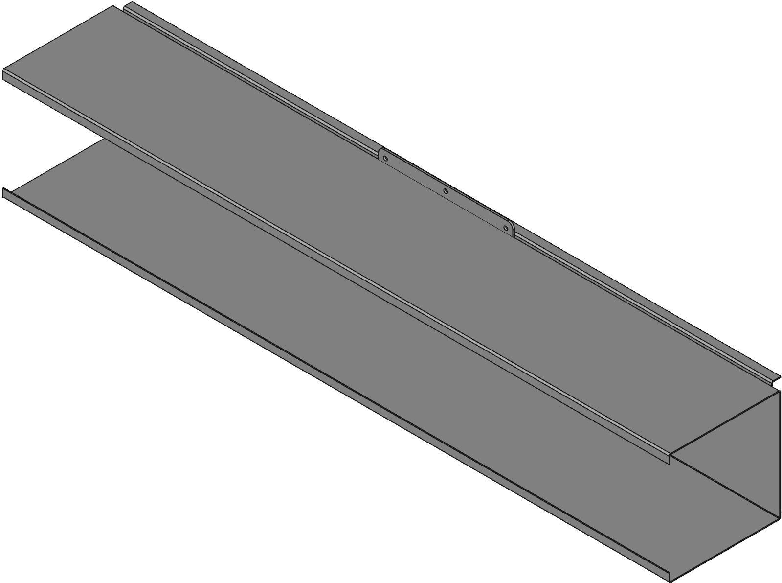 Hammond Manufacturing-1487E48 Verdrahtungskanäle Wiring Ducts Solid Wall Square with Cover Steel Gray