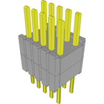 Conn Board Stacker HDR 10 POS 1.27mm Solder ST Thru-Hole Layer