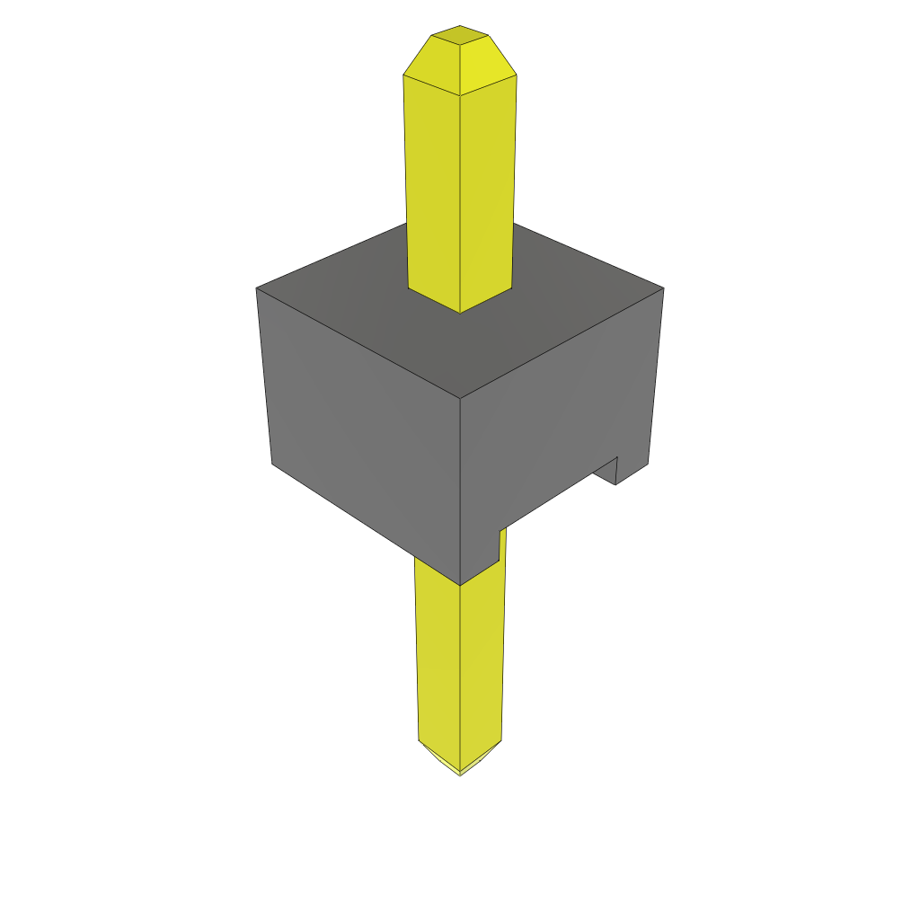 Samtec-MTMM-101-02-G-S-070 连接器插头及 PCB 插座 Conn Unshrouded Header HDR 1 POS Solder ST Top Entry Thru-Hole Bulk