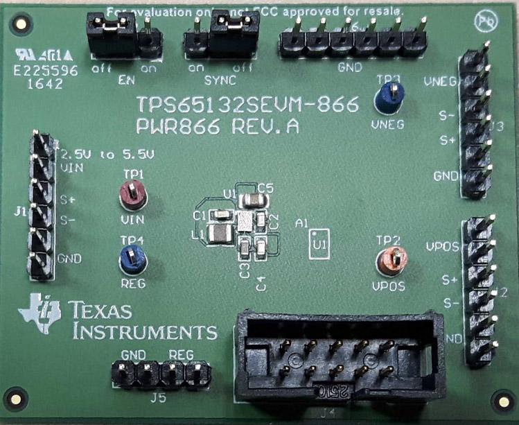 Texas Instruments-TPS65132SEVM-866 Kits et outils de développement TPS65132S LCD Driver Evaluation Board