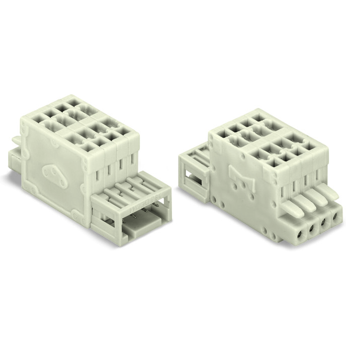 WAGO-734-364 Steckverbinder, Klemmenblöcke 2-Conductor combi strip, 1.5 mm2, Pin spacing 3.5 mm, 4-Pole