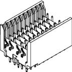 Molex-74695-1002 Backplane connettore Conn VHDM HDR 40 POS 2mm Press Fit ST Thru-Hole VHDM-HSD™ Tube