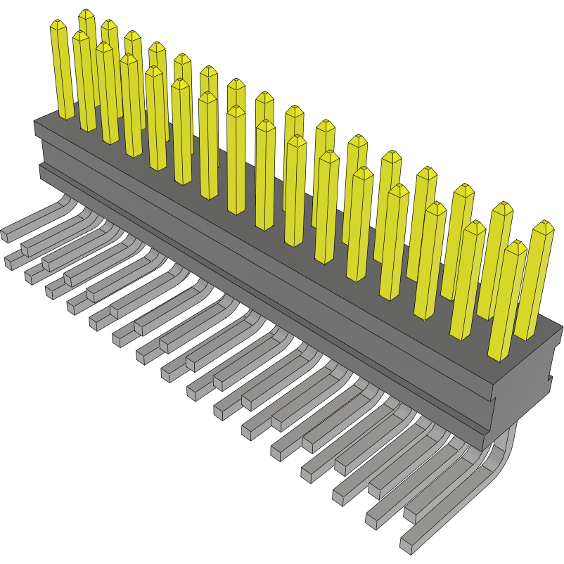 Samtec-FTSH-116-04-L-D-RA Piastre connettori e prese PCB Conn Unshrouded Header HDR 32 POS 1.27mm Solder RA Side Entry Thru-Hole Tube