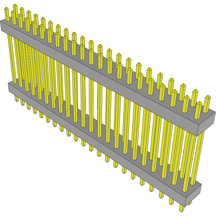Samtec-TW-22-08-G-D-625-100 Connector Headers and PCB Receptacles Conn Board Stacker HDR 44 POS 2mm Solder ST Top Entry Thru-Hole Bulk