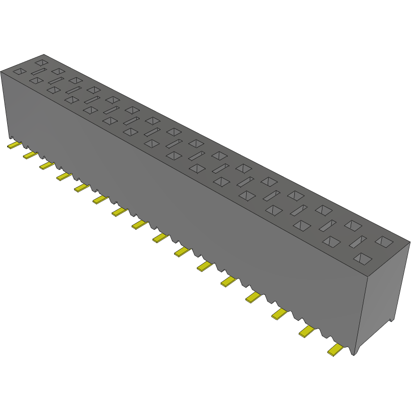 Samtec-SSM-116-S-DV-LC Piastre connettori e prese PCB Conn Socket Strip SKT 32 POS 2.54mm Solder ST Top Entry SMD Tube