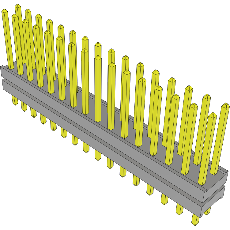 Samtec-TW-16-04-G-D-140-100 Embases de raccordement et réceptacles PCB Conn Board Stacker HDR 32 POS 2mm Solder ST Top Entry Thru-Hole Bulk