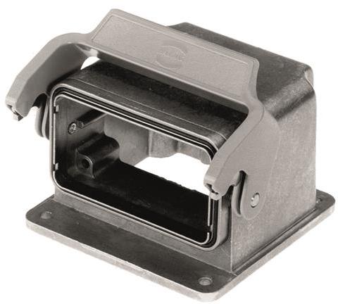 HARTING-09628100974 抽缩起动适配器 Housing 90° 10B Shell Size Die Cast Aluminum Single Lock Han®