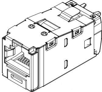 Panduit-CJS688TGWHY 电话及电信连接器 Conn RJ-45 F 8 POS Crimp ST Cable