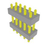 Conn Board Stacker HDR 10 POS 2mm Solder ST Top Entry Thru-Hole Bulk