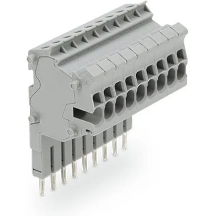 WAGO-2001-559 Steckverbinder, Klemmenblöcke Top Job S connector strip, for 2001 series, for jumper contact slot, 9-pole, gray