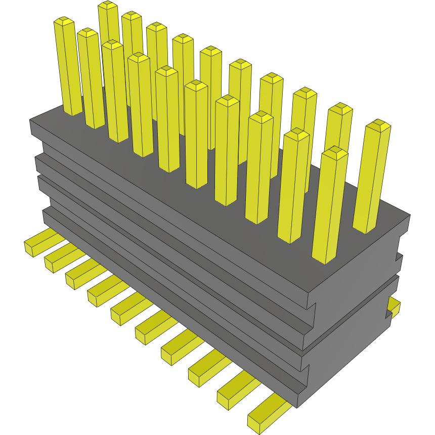 Samtec-AW-10-03-G-D-128-089 Steckverbinderleisten und Leiterplattenbuchsen Conn Board Stacker HDR 20 POS 0.8mm Solder ST SMD Tube