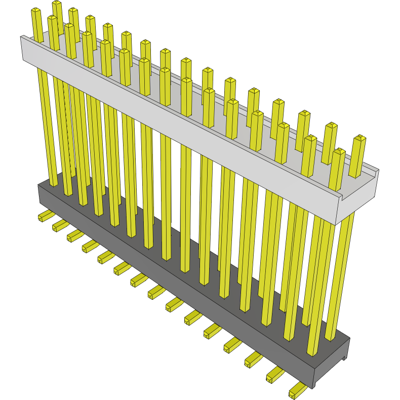 Samtec-HW-15-12-G-D-849-SM-A Embases de raccordement et réceptacles PCB Conn Board Stacker HDR 30 POS 2.54mm Solder ST Top Entry SMD Tube