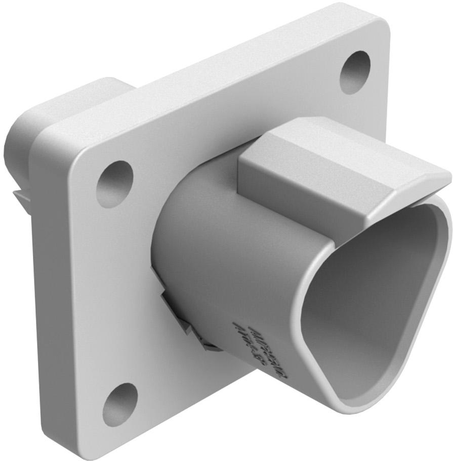 Amphenol-AT04-3P-L012 Carcaza de cables discretos de conector Conn Housing RCP 3 POS Crimp ST Flange Mount Gray Box