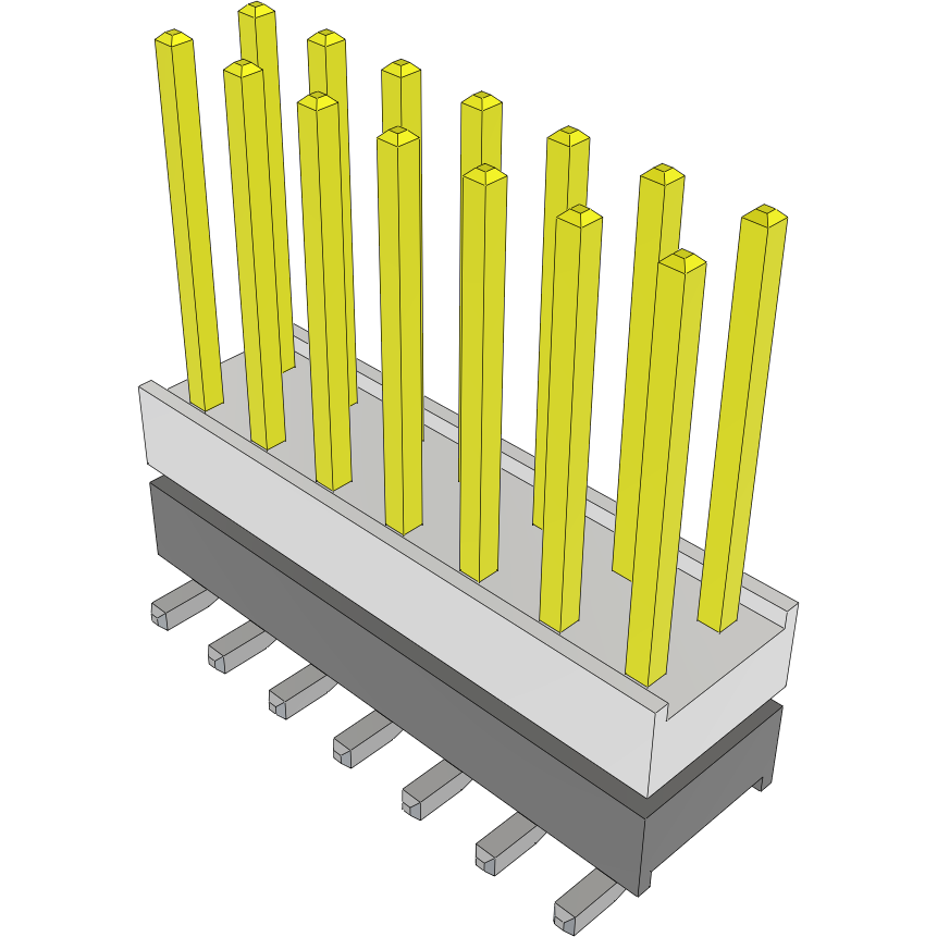 Samtec-HW-07-09-L-D-275-SM-A 连接器插头及 PCB 插座 Conn Board Stacker HDR 14 POS 2.54mm Solder ST Top Entry SMD Tube