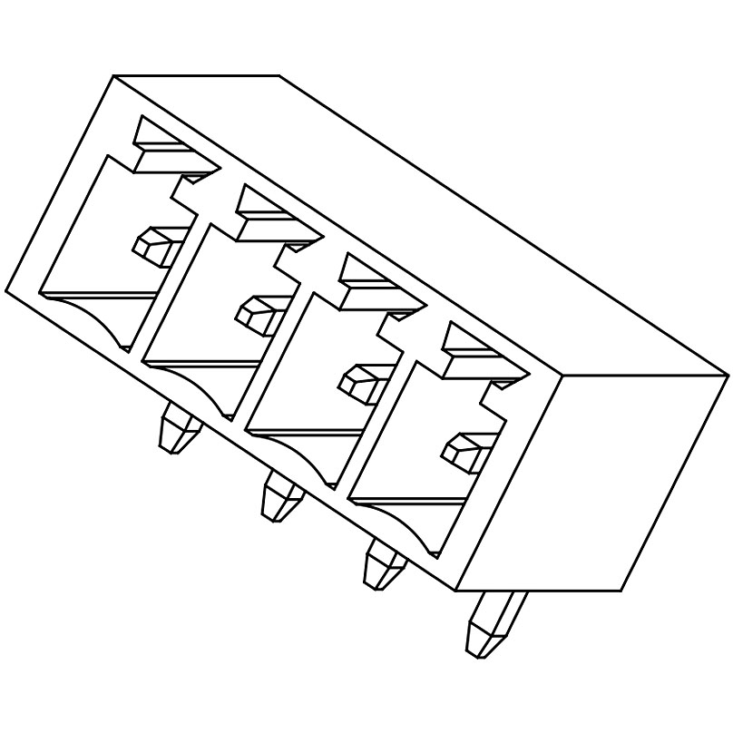 Molex-395126009 连接器插头及 PCB 插座 Conn Shrouded Header (4 Sides) HDR 9 POS 3.81mm Solder RA Side Entry Thru-Hole