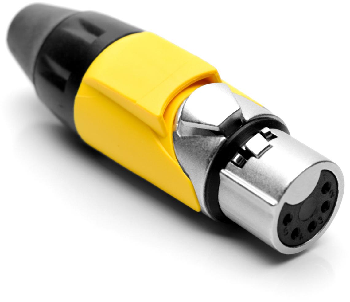 Amphenol-AX5F4M 音频及视频连接器 Conn XLR Connector F 5 POS Solder Cup ST Cable Mount 5 Terminal 1 Port Box